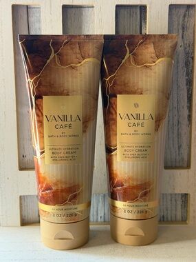 Bath & Body Works VANILLA CAFE Set 2 Ultimate Hydration Cream Lotion Shea Butter